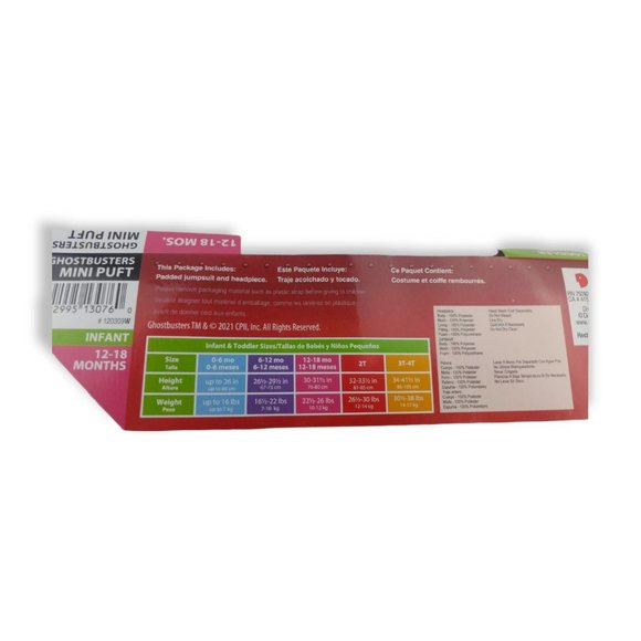 Disguise Ghostbusters "Mini Puft" 2 Piece Infant Toddler Costume 12M-18M New - Picture 7 of 10